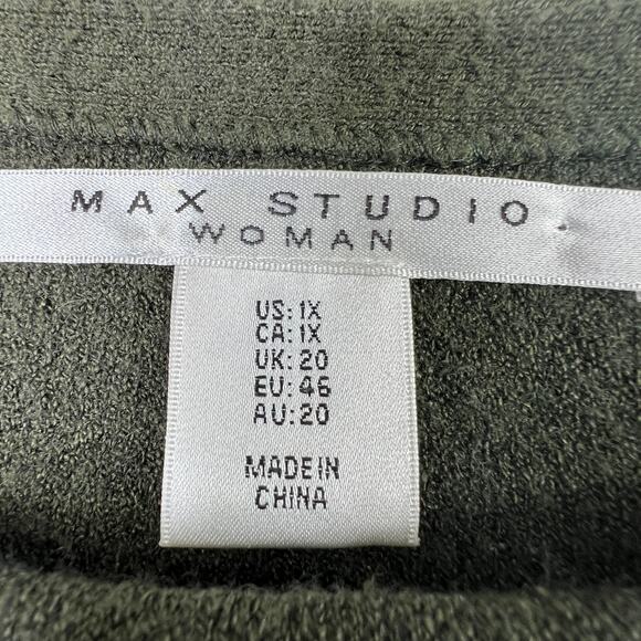 Max Studio Woman Sweater Size 1X Top Half Sleeve Knit Pullover Loose Fit Boxy - Picture 2 of 6